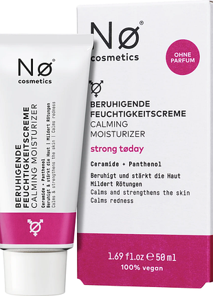 Заспокійливий зволожуючий крем з керамідами і пантенолом nø cosmetics feuchtigkeitscreme beruhigend,