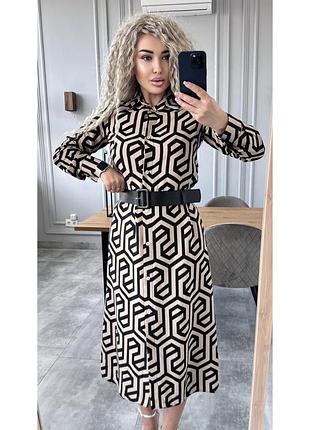 Ідеальна сукня льон жатка міді з поясом (з тканини) плаття платье