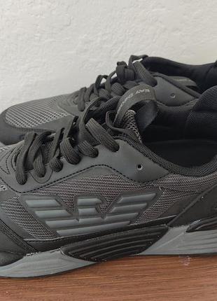 Чорні кросівки ea7 emporio armani на товстій ідошві 42.5 розмір