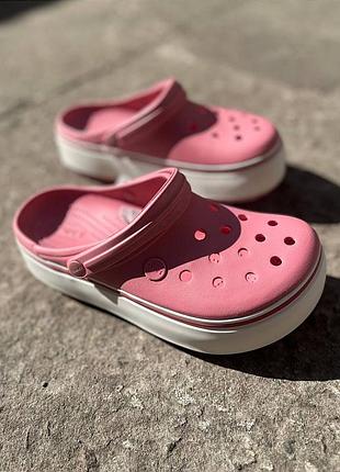 Женские кроксы сабо на платформе crocs crocband platform crocs crocband platform