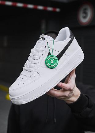 Чоловічі кросівки nike air force 1 white ‘black logo’