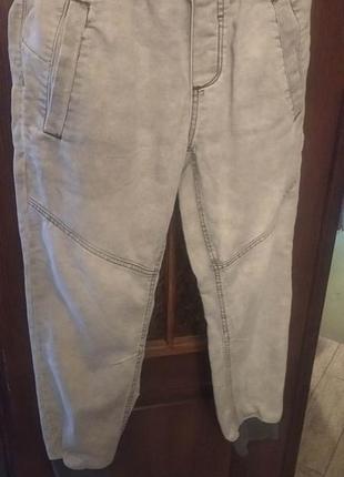 Джинсовые джоггеры  выбеленные xs/s