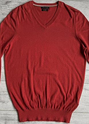 Кофта\джемпер massimo dutti cotton-silk v-neck jumper