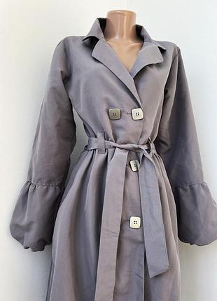 Плащ серый , тренд