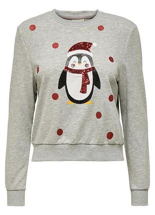Свитшот женский only xl светло-серый (12345755)