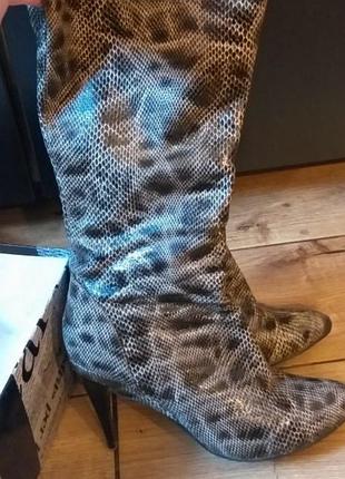 Сапоги высокие из натуральной кожи