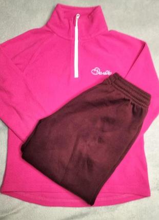 Яркая флисовая кофта на девочку. 7-8роков/рост127см