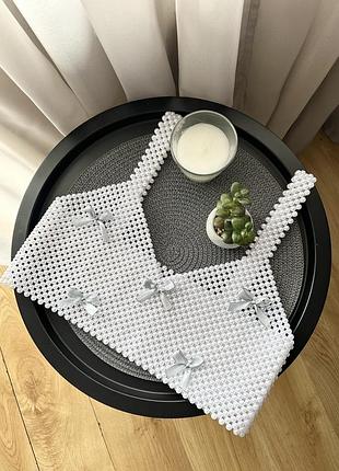 Корсет із намистин с бантиками