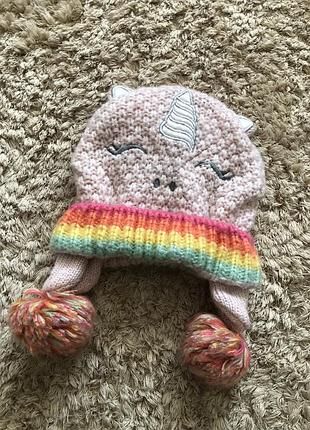 Теплая детская шапочка на 3-5 рочки