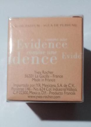 Духи comme une evidence le parfum yves rocher, парфуми евіденс 30 мл ів роше