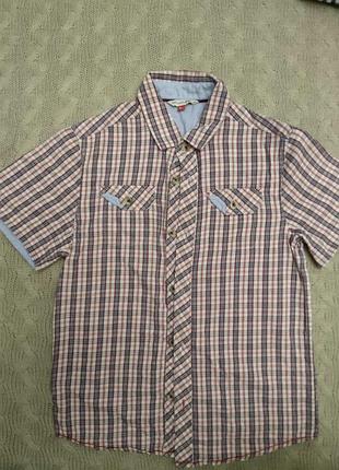 Коттоновая рубашка на мальчика 9 лет