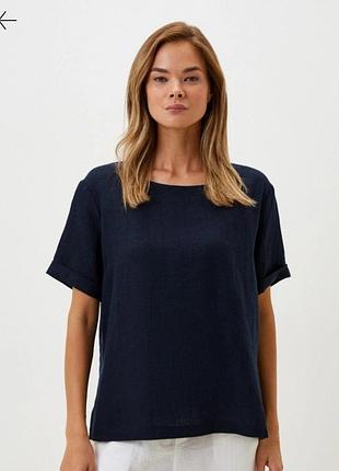 Стильна кофта футболка преміум бренду brax 34 темно синя нарядна кофта