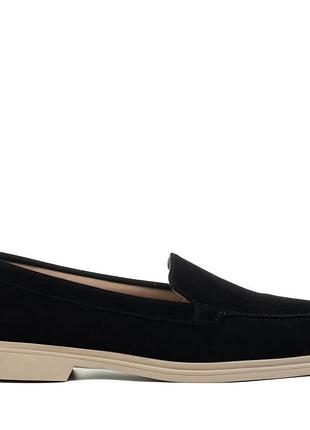 Лоферы черные весна-осень замшевые allsy