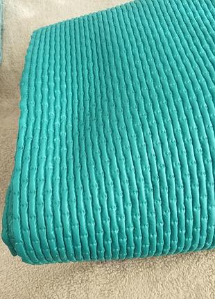 Стеганая плащевка лаке, бирюза