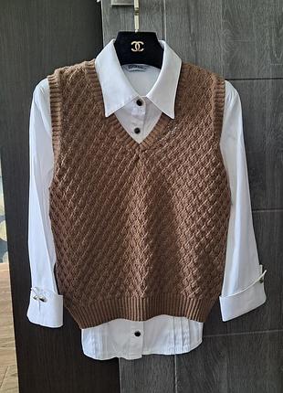 Фирменный вязаный жилет brendy melville italy 🇮🇹