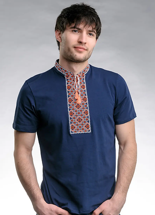 Мужская футболка вышиванка трикотажная