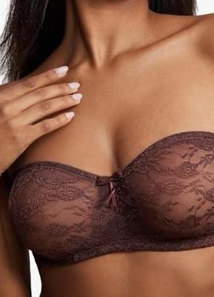 Бюстгальтер 75d бандо с отстегивающимися бретелями кружевной бюстгальтер бандо 75d