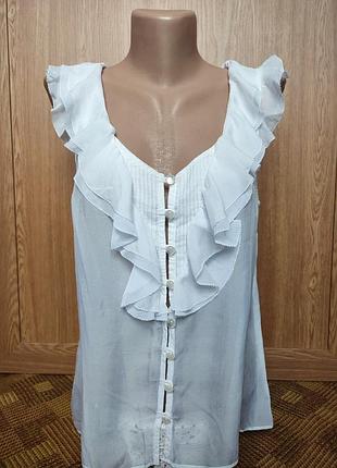 Шелковая блуза от bgn 100% шелк рюши 📌 наш 42-44рр