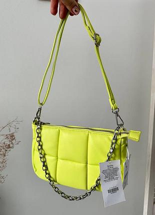 Сумка лимонного кольору bershka