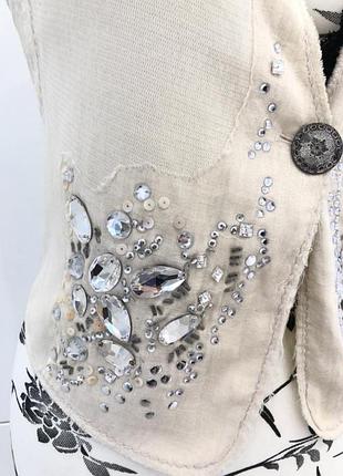 Жилетка со стразами винтаж новая