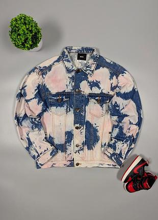 Мужская джинсовая легкая весенняя/литняя тай дай (tie dae) куртка bdg размер s