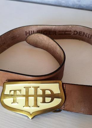 Кожаный ремень usa tommy hilfiger western ковбойский байкерский