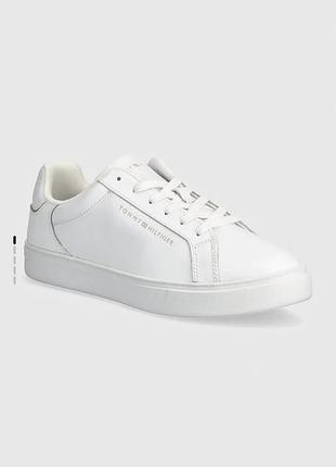 Кожаные кроссовки tommy hilfiger essential court sneaker