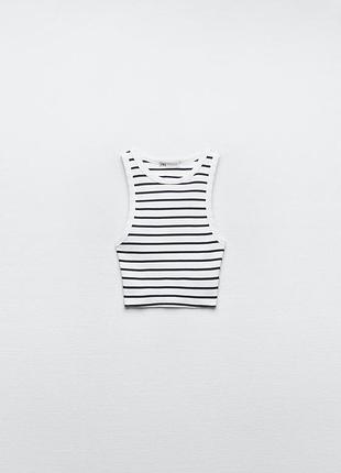 Zara топ в рубчик зара