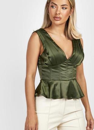 Топ блуза корсетная атласная