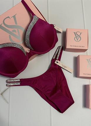 Купальник з пушапом victorias secret оригінал прикрашений камінням swarovski