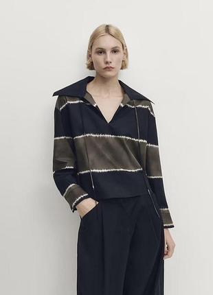 Сорочка блуза у смужку massimo dutti