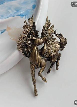 Винтажная брошь "пегас" от jonette jewelry (jj)