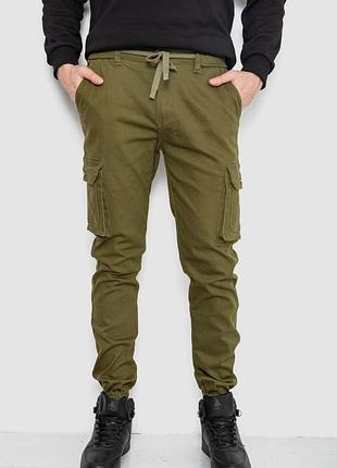 Штани чоловічі карго, колір хакі