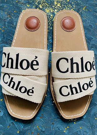 Текстильные шлепанцы оригинал chloe 39 размер