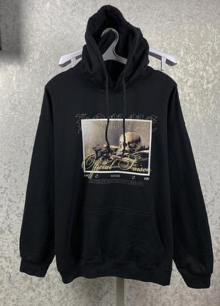 Мужское черное худи homme gildan metal xl2 фото