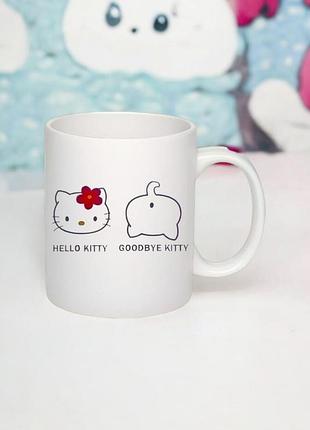 Чашка з принтом  hello kitty