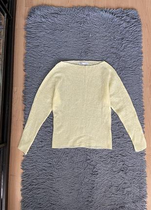Zara стильний светр павутинка з вмістом мохеру зі свіжих колекцій