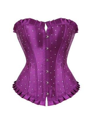 Корсет атласный с камушками батал