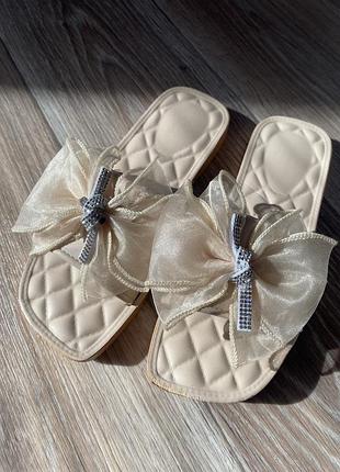 Шльопанці з бантиком жіночі