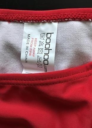 Красные высокие трусики плавки boohoo2 фото