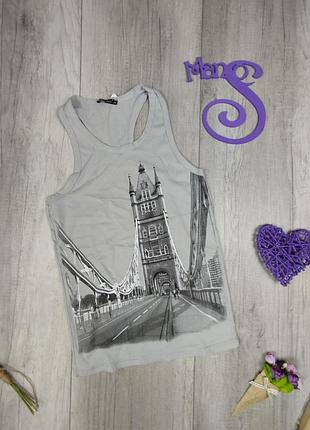 Майка для мальчика bold серая с рисунком размер 176 (16 лет)