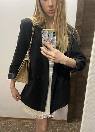 Черный оверсайз (oversize) пиджак zara