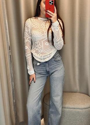 Джинси wide leg zara1 фото