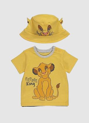 Костюм комплект літній футболка з панамою disney король лев the lion king george