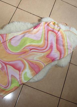 Атласна яскрава сукня міні  коротка від bershka