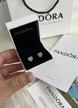 Сережки pandora пандора