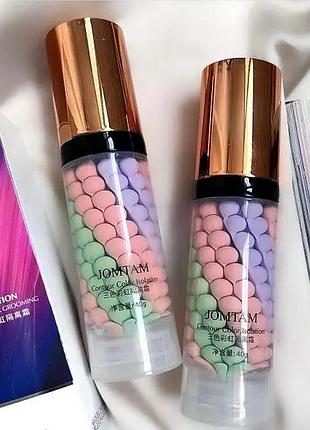 Многофункциональный трехцветный праймер под макияж jomtam contour color isolation