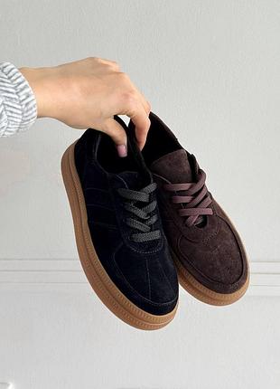 Кеды "оливия" из натурального замша