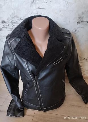 Куртка кожаная zara