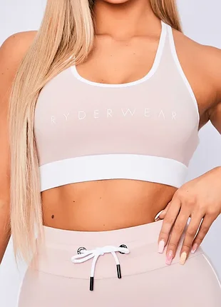 Спортивный топ sports bra pink ryderwear хs-s для тренажерной зала, йоги или пилатеса